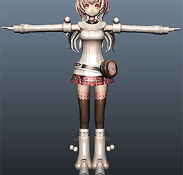 機器女生游戲裝飾模型