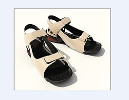 女式的涼鞋模型