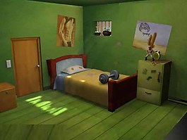 綠色的房屋模型