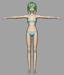 穿泳裝的美女模型