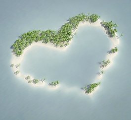 心形島嶼圖片