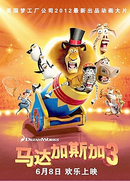 馬達(dá)加斯加3海報(bào)