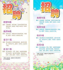 酒店招聘pop海報