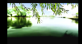 公园湖水垂柳视频素材