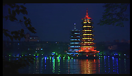 夜景寶塔視頻素材