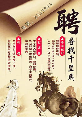 招賢納士招聘海報(bào)