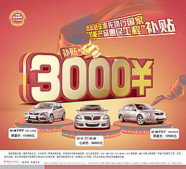 轎車節能補貼海報