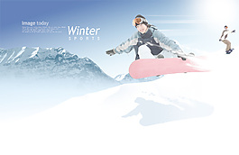 滑雪運動人物