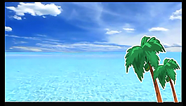 卡通大海椰樹視頻素材