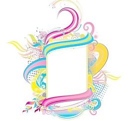 潮流炫色公告牌矢量素材