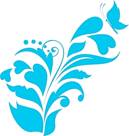 简单蓝色花纹