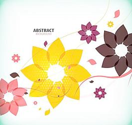 時尚抽象花卉背景圖片