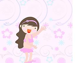 小女孩女孩樹心圖片