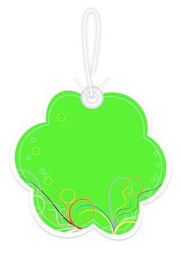 歐式矢量花紋吊牌圖片