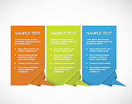 網頁設計對話框文字背景折疊矢量設計