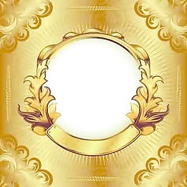 金色花紋邊框