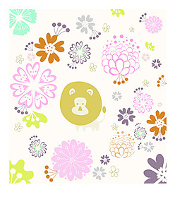 AI矢量素材五顏六色的花朵