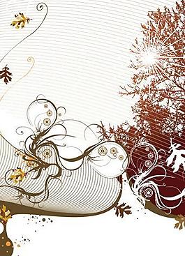 復(fù)古背景花紋3