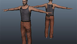 背心男士游戲模型素材