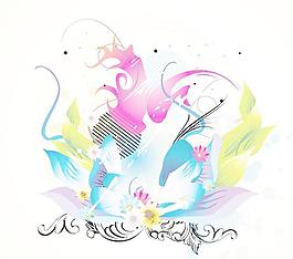 花藝設(shè)計矢量圖