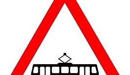 道路標(biāo)志電車剪貼畫