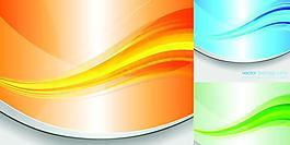 歐美流線吊旗背景矢量圖