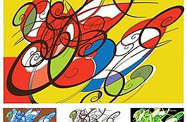 抽象藝術(shù)背景矢量圖