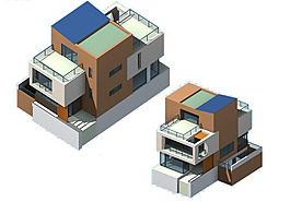 3D現(xiàn)代別墅建筑群模型設(shè)計(jì)