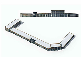 商业中心建筑群裙楼3D模型设计