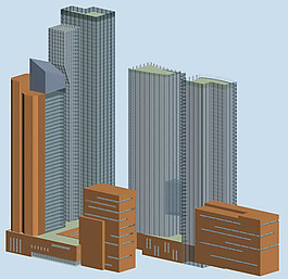 公共建筑辦公樓3D模型素材
