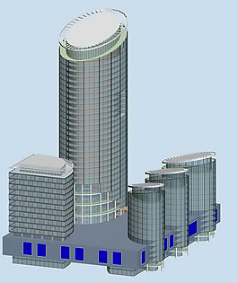 公共建筑辦公樓設(shè)計(jì)3D模型素材