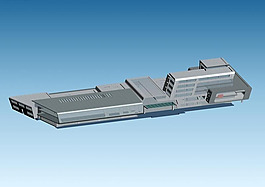 现代梯形商业中心建筑群3D模板