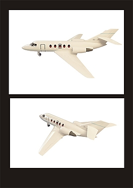小型客機3d模型