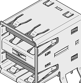 USB型雙插座剪貼畫