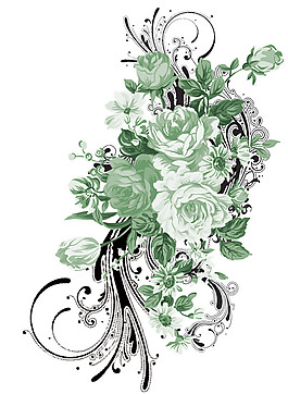 手繪花紋psd_4