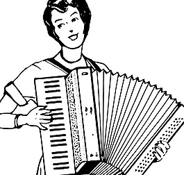 女子演奏手風(fēng)琴藝術(shù)剪輯