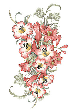 手绘花纹psd_1