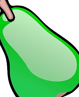 綠色梨剪貼畫
