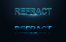 REFRACT倒影炫光藝術字