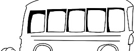校車輪廓剪貼畫