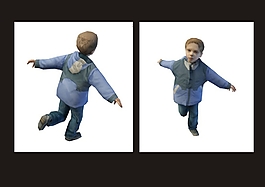 穿藍衣服的男孩3d模型
