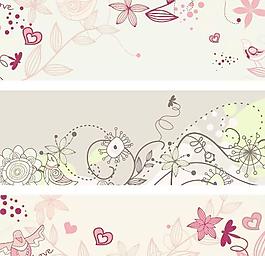 背景矢量圖可愛小鳥素雅花草