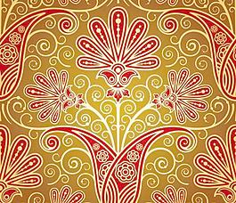 古典圖騰花紋矢量圖
