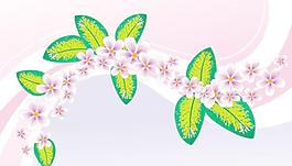 矢量時(shí)尚花卉動(dòng)感葉子背景
