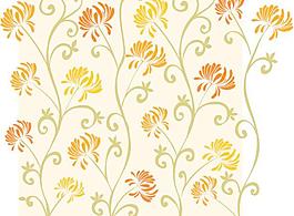 矢量素雅花朵素材平鋪素材