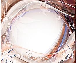 矢量波浪枫叶线条素材