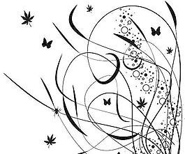 矢量花紋