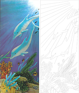 海底世界魚藝術玻璃玄關