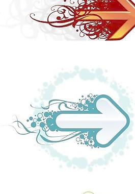 潮流箭頭元素矢量圖