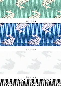 矢量素材线条鱼纹背景